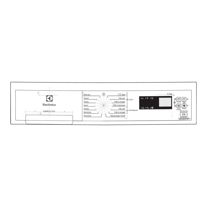 control panel, white, Electrolux