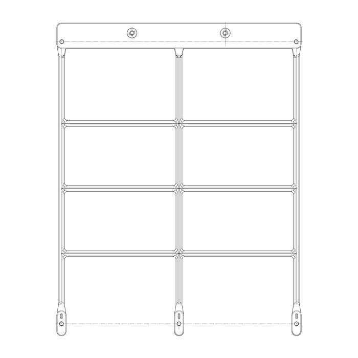 Grille,tôle du support