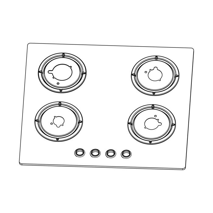 plano trabalho, negro, Zanussi, 590x520mm