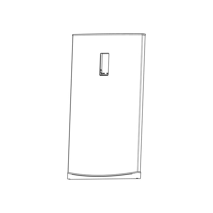 fridge door, inox, 590.8x1176mm