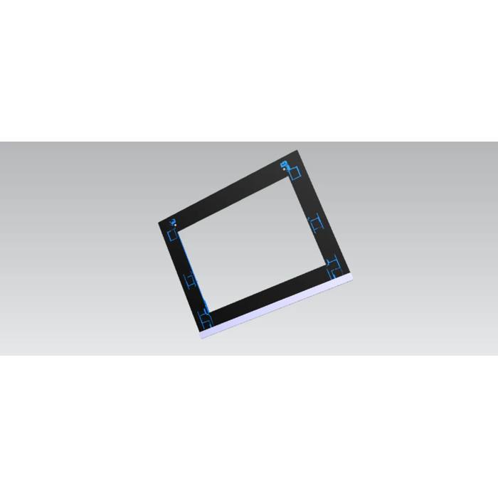 front glass, white, 594x465mm