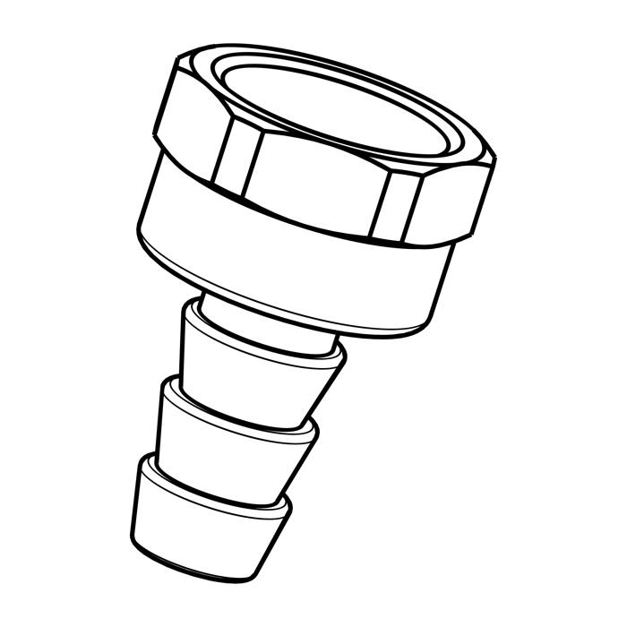 Raccord tube, gaz butane/propane, pour table de cuisson