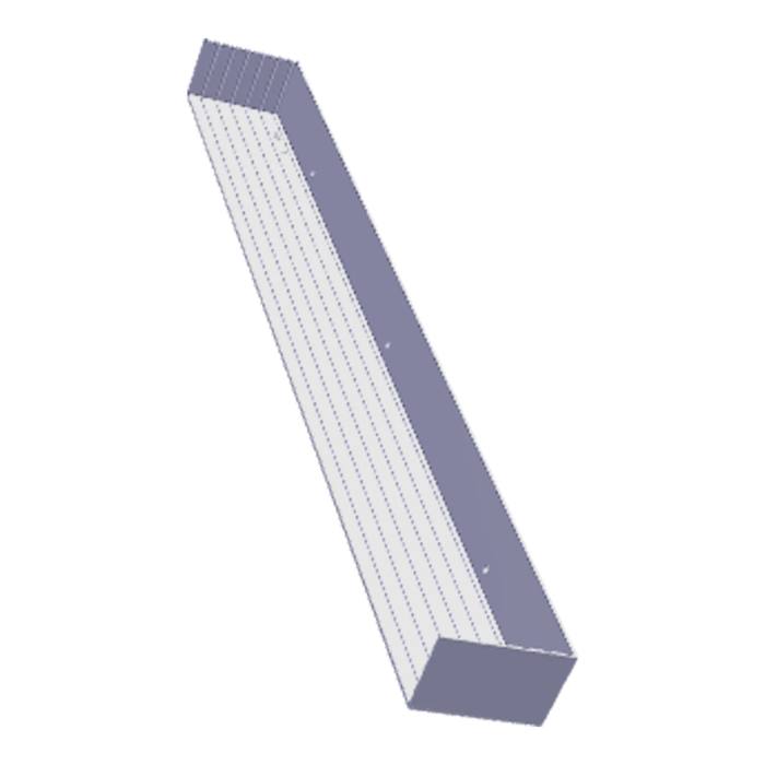 spacer, back, black, 598x65x40