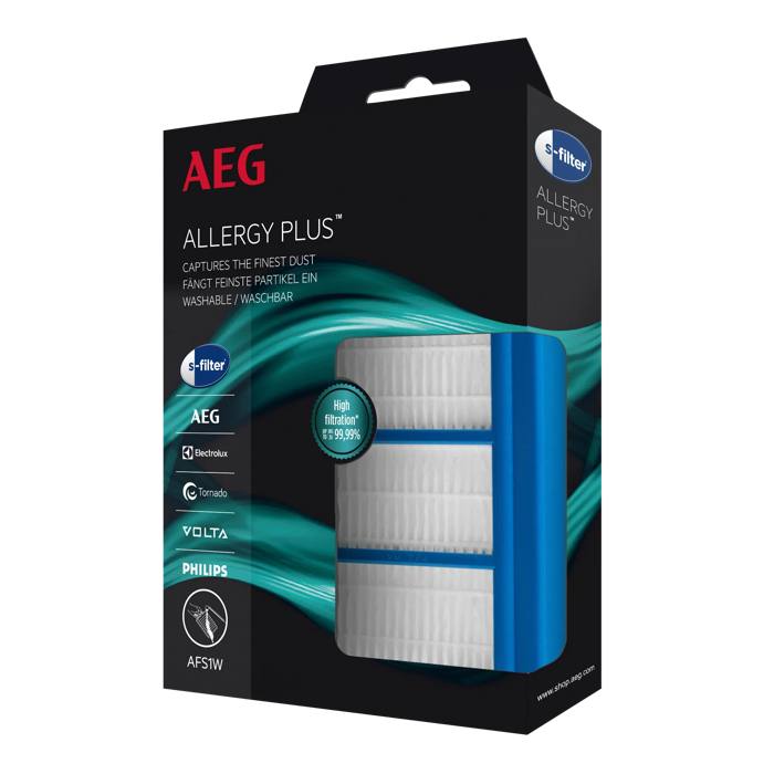 AFS1W Allergy Plus® s-filter® Lavable pour Aspirateur