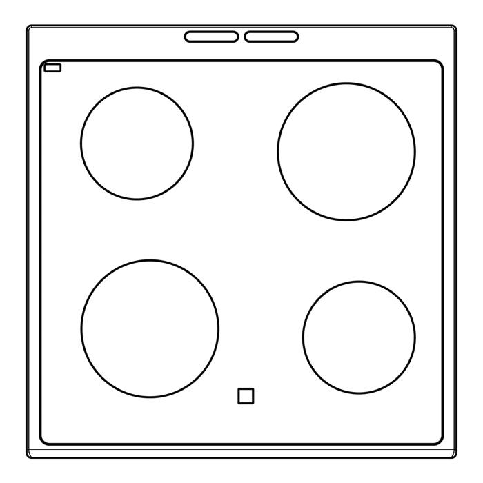 knob, selector, black, +/-
