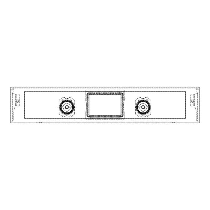 BEDIENBLENDE,INOX,60CM, LUX, 2