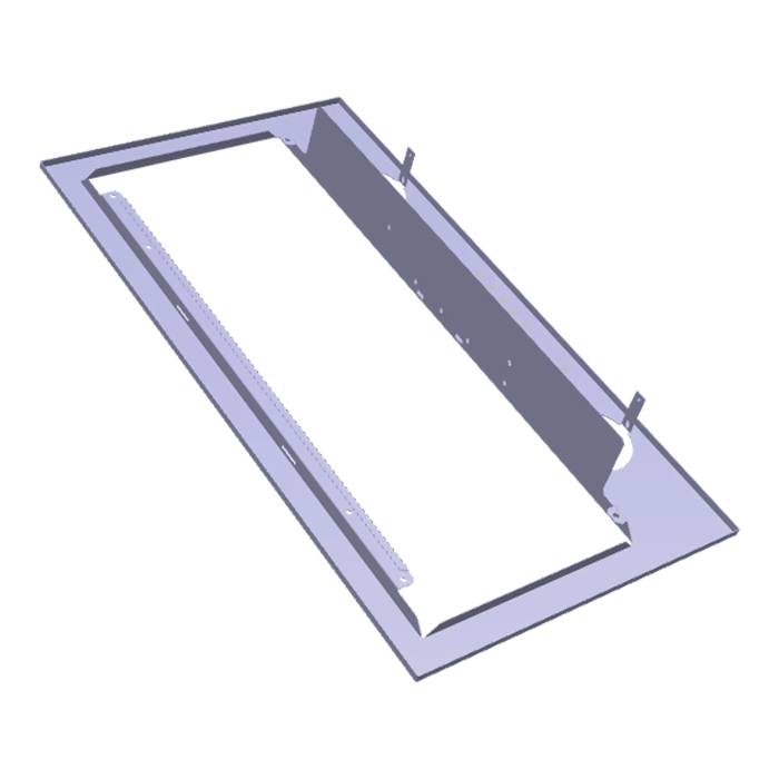 Frame, white, silkscreened