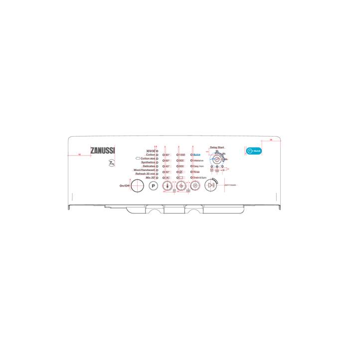 panel holder, white, Zanussi, EN
