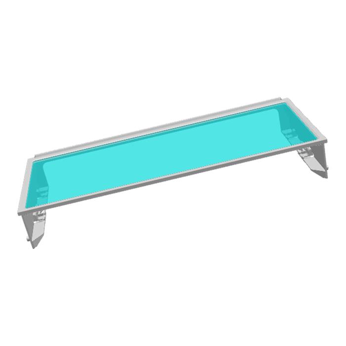 glass panel assembly, Frame, neutral, 628.2x259.2mm