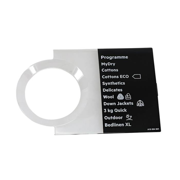 programme plate,knob,adhesive,EN