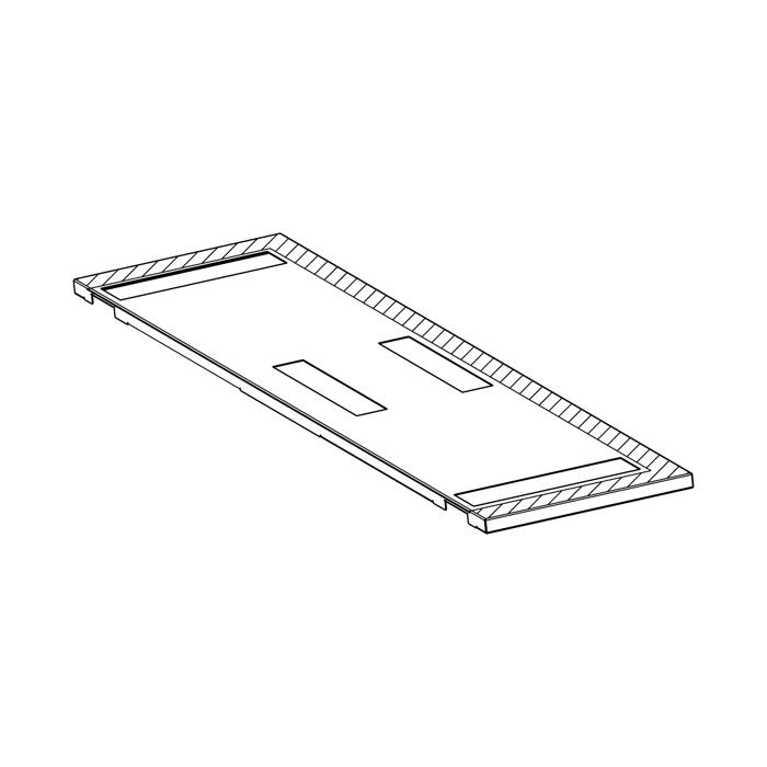 painel vidro, central, inox, skyline 1145,9x251