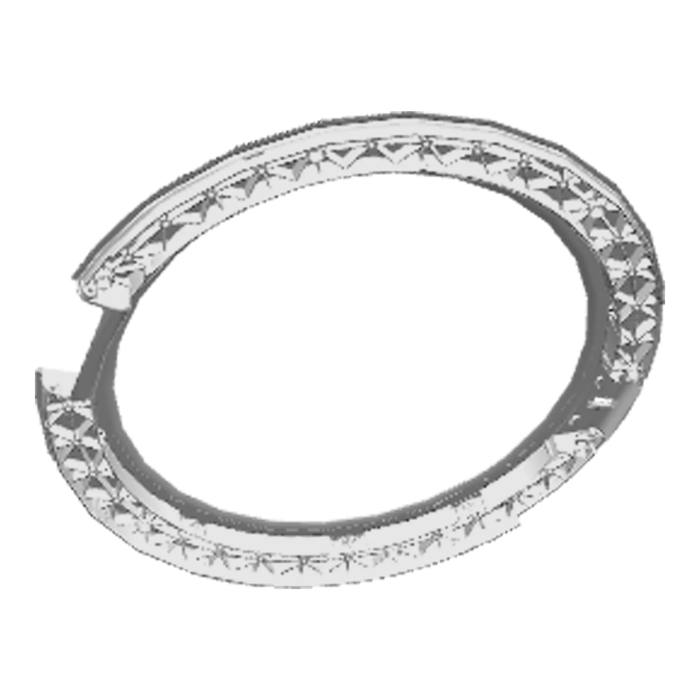 Türrahmen, hinten, grau, Ø443,6mm