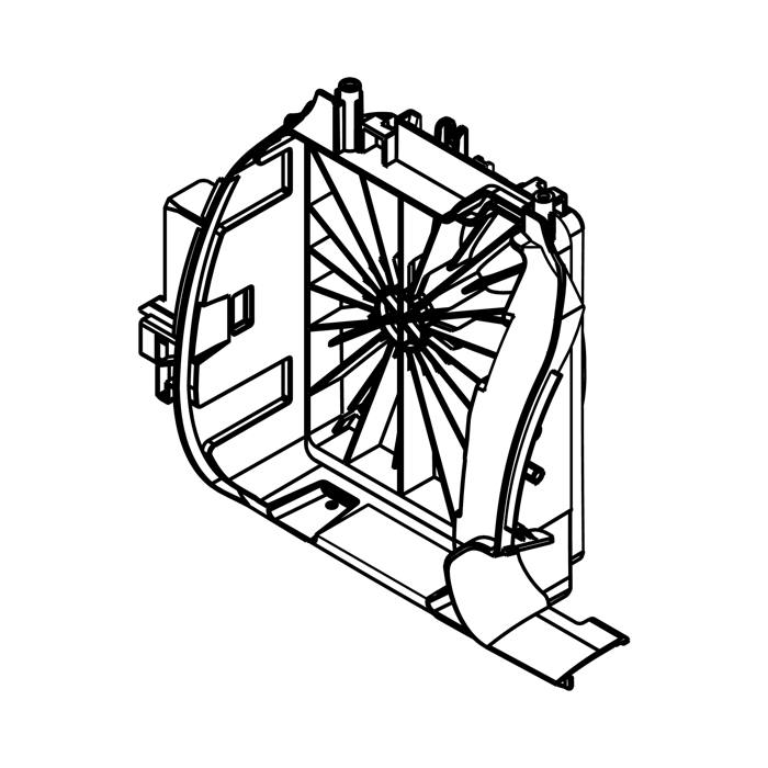 motor housing, rear, grey