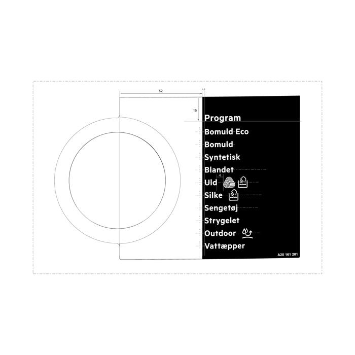 programme plate,knob,adhesive,DA