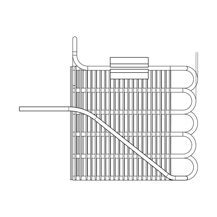 condenser, bent, 147x127mm