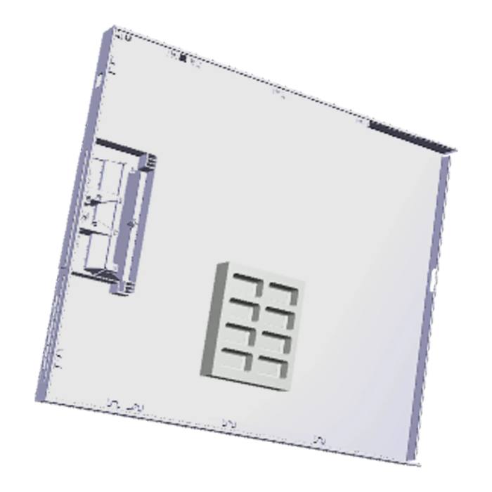 luckans ytterpanel, rostfri