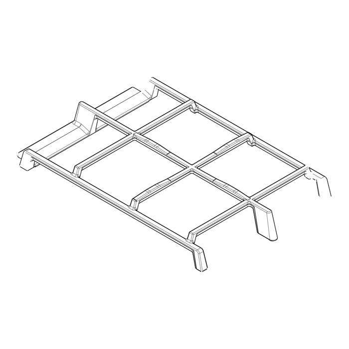 Grille,tôle du support,central