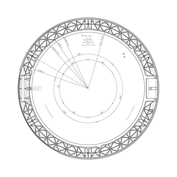 futryna, tył, Ø444,6mm