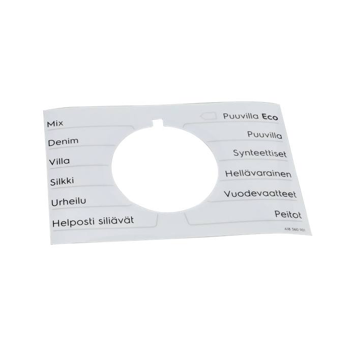 programme plate,knob,adhesive,FI