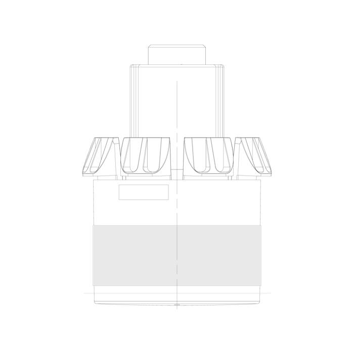 knob, function, grey, 9+0
