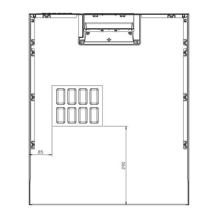 luckans ytterpanel, svart