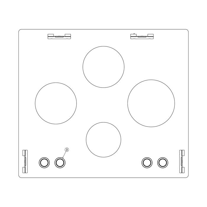 work top,white,Electrolux,595x520mm