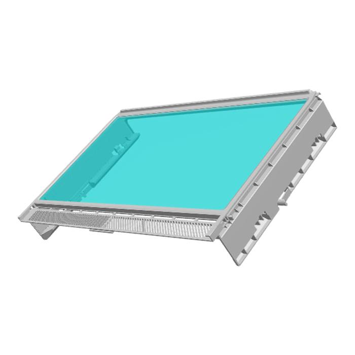 ens. bandeau verre, encadrement, neutre, 627x370.7mm