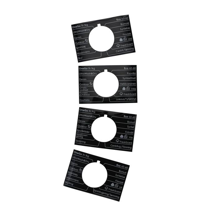 programme plate,knob,adhesive,DA,NO,FI,SV