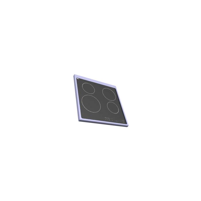 cooking top with frame, white, 596x600mm