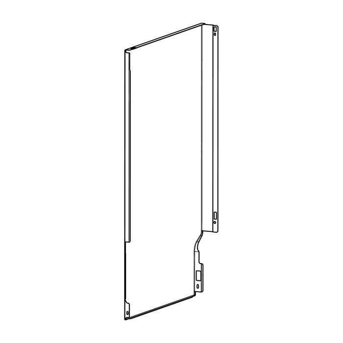 right side panel, inox, 519x808mm