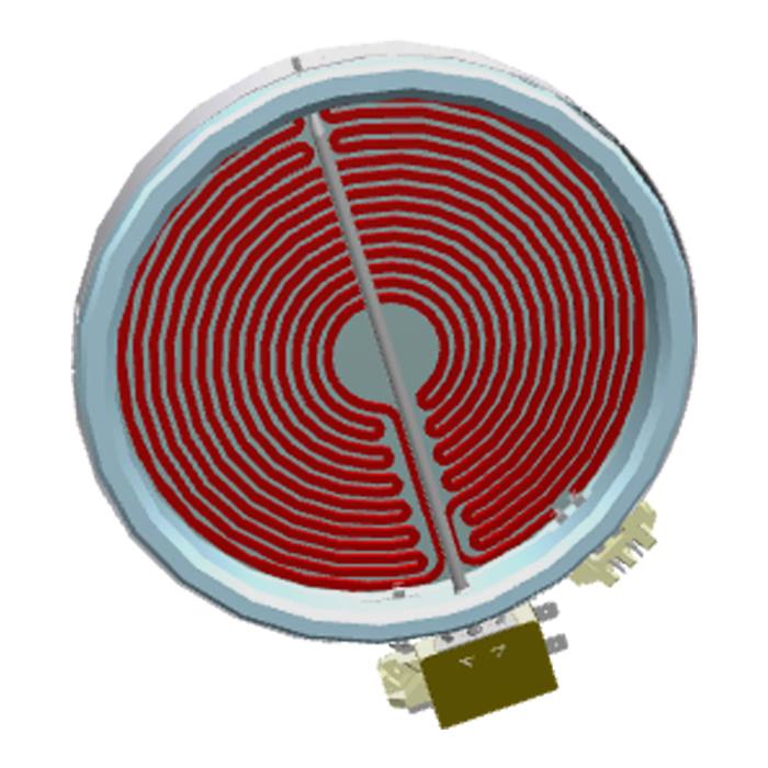 radiátor, dvojitý, 180/120,400V,1800W