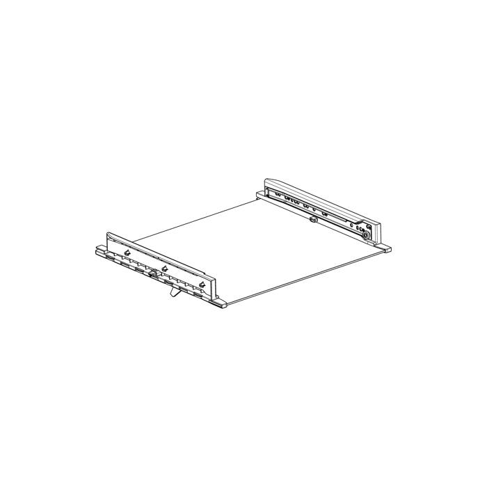 clayette en verre, rails, ensemble, 511x437mm