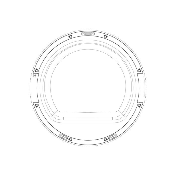 inner door,window,plastic,Ø456.5mm