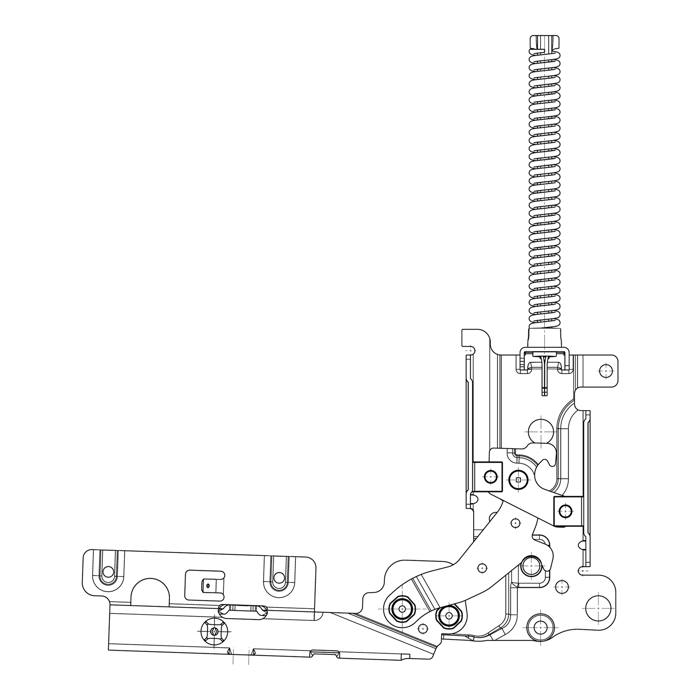 door hinge, left,