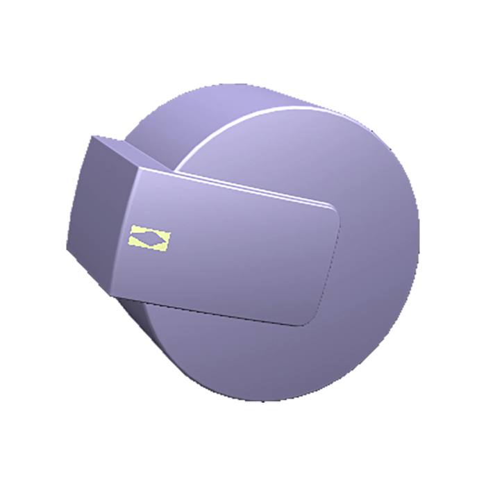 Silver Hob Gas Control Knob