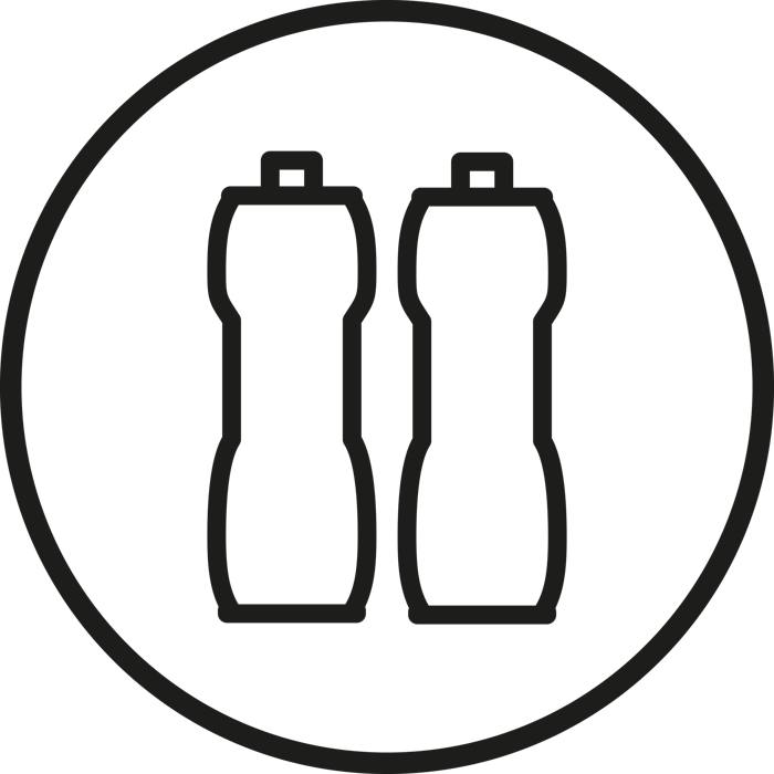 Ensemble de bouteilles 2-en-1 pour emporter (set 2 pièces, 300 ml, avec couvercle)