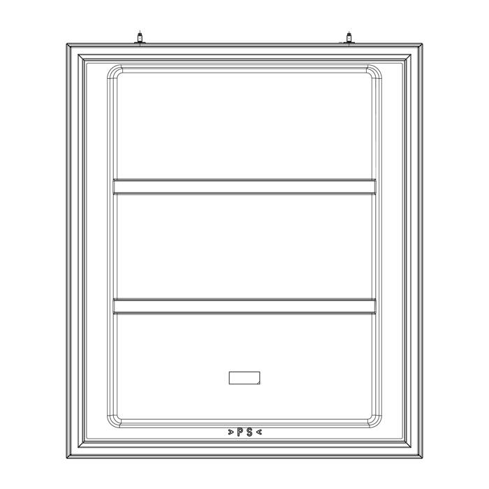 Deur voor diepvriezer - Wit - 538x627mm