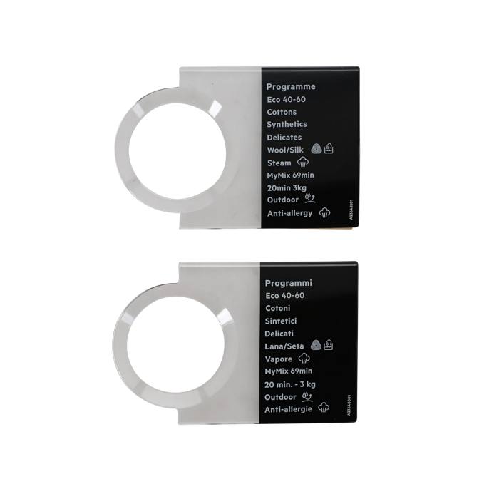 programme plate, knob, adhesive