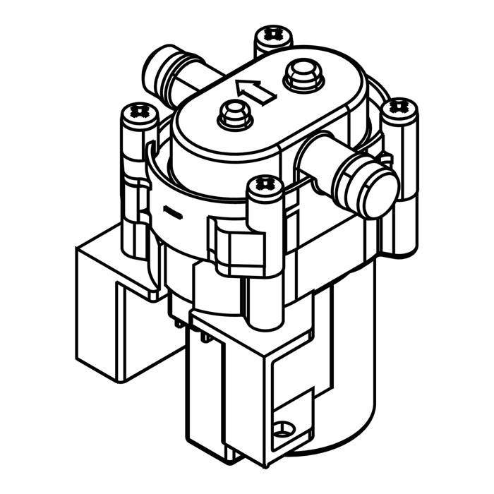 Pump, water distributor, 12V, 1.31L/min,105mm