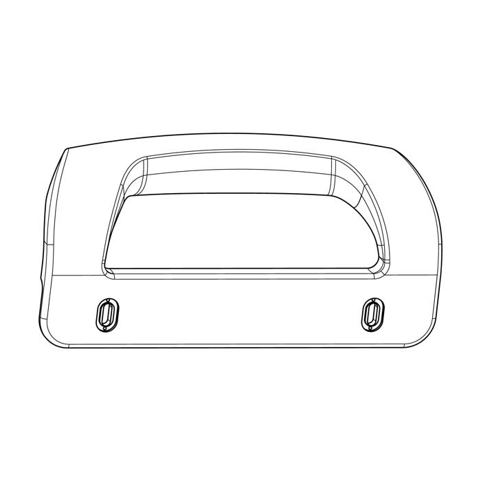 poignée, plastique, 7809,198mm,133mm