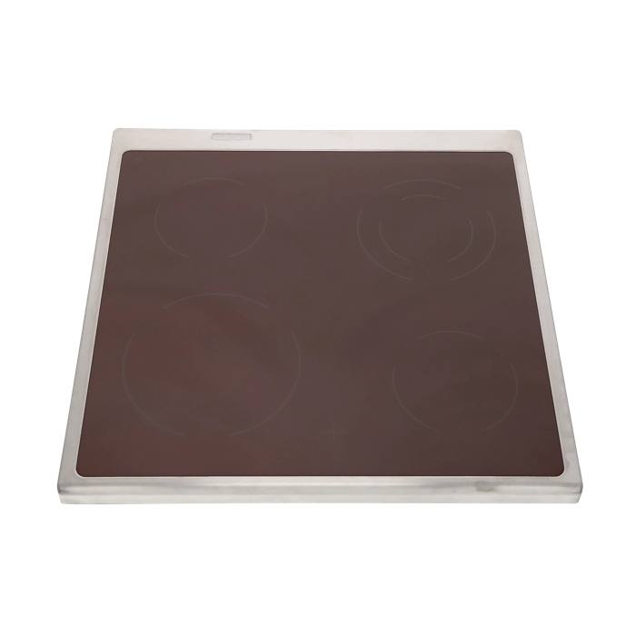 GLASPLATTE MIT RAHMEN,ROSTFREI