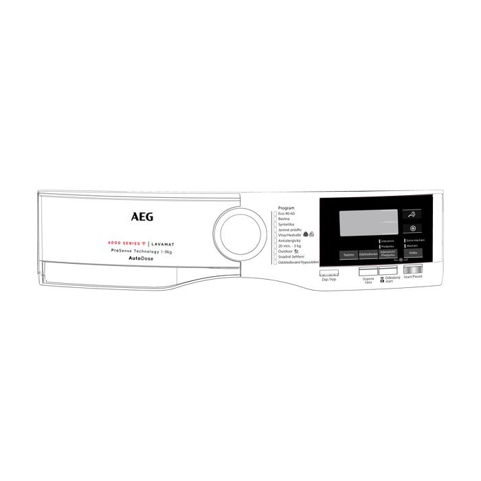 control panel, white, AEG