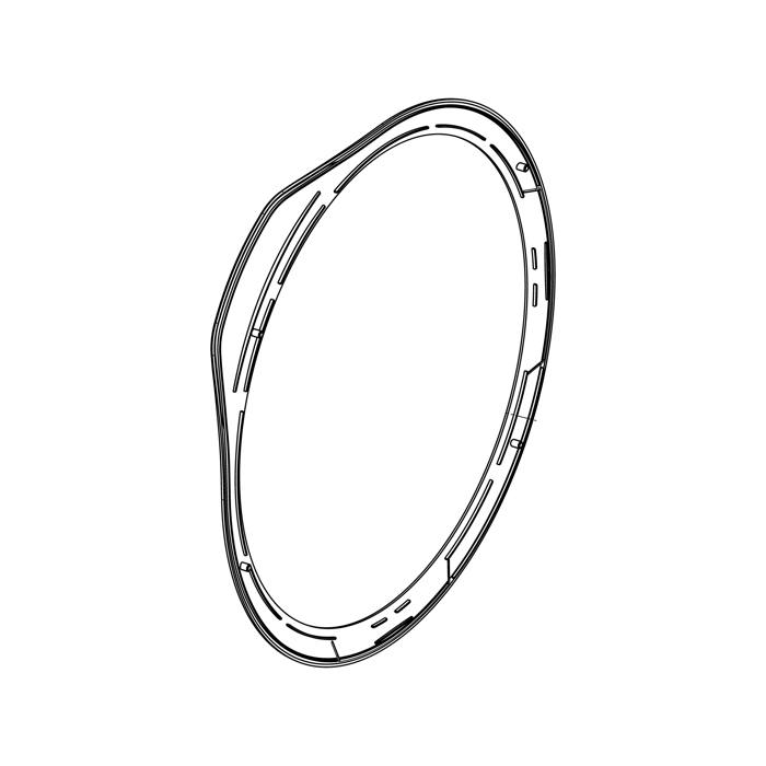 TÜRRAHMEN,VORNE,GRAU,Ø490MM