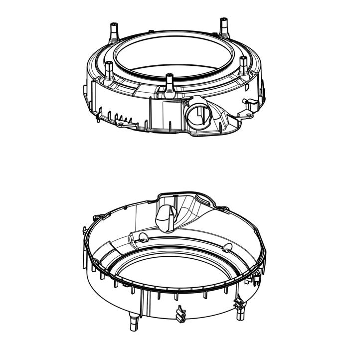 shell, tub, front