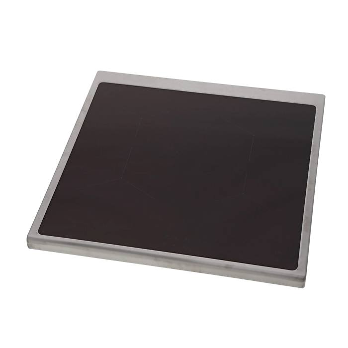cooking top with frame, inox, 596x600mm