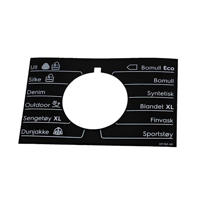 programme plate,knob,adhesive,NO