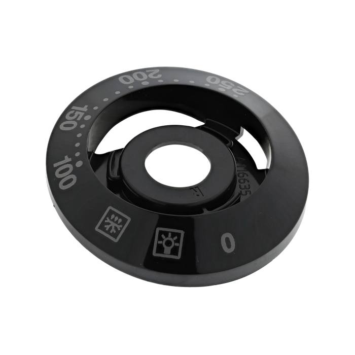 indicating plate,thermostat,black,0-250, 2+0, MO