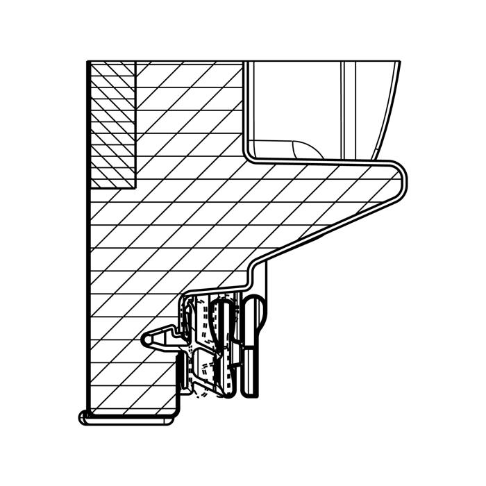 Witte koelkastdeur - 538x1032mm