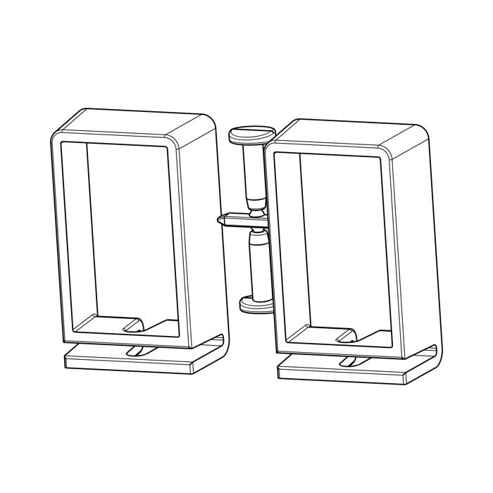 distans, kondensor, 2 st., L=54mm