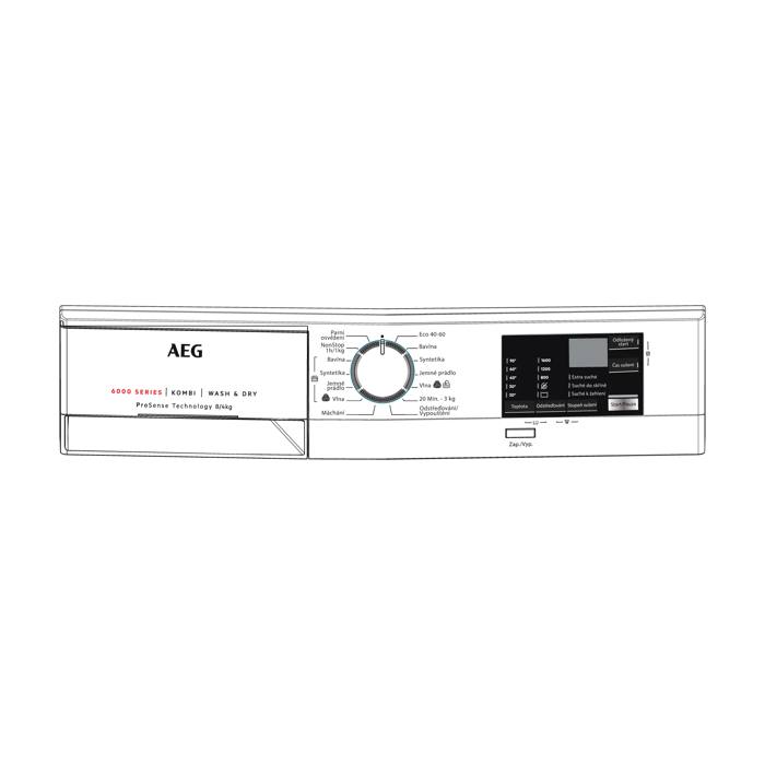 control panel, white, AEG, CZ,SK